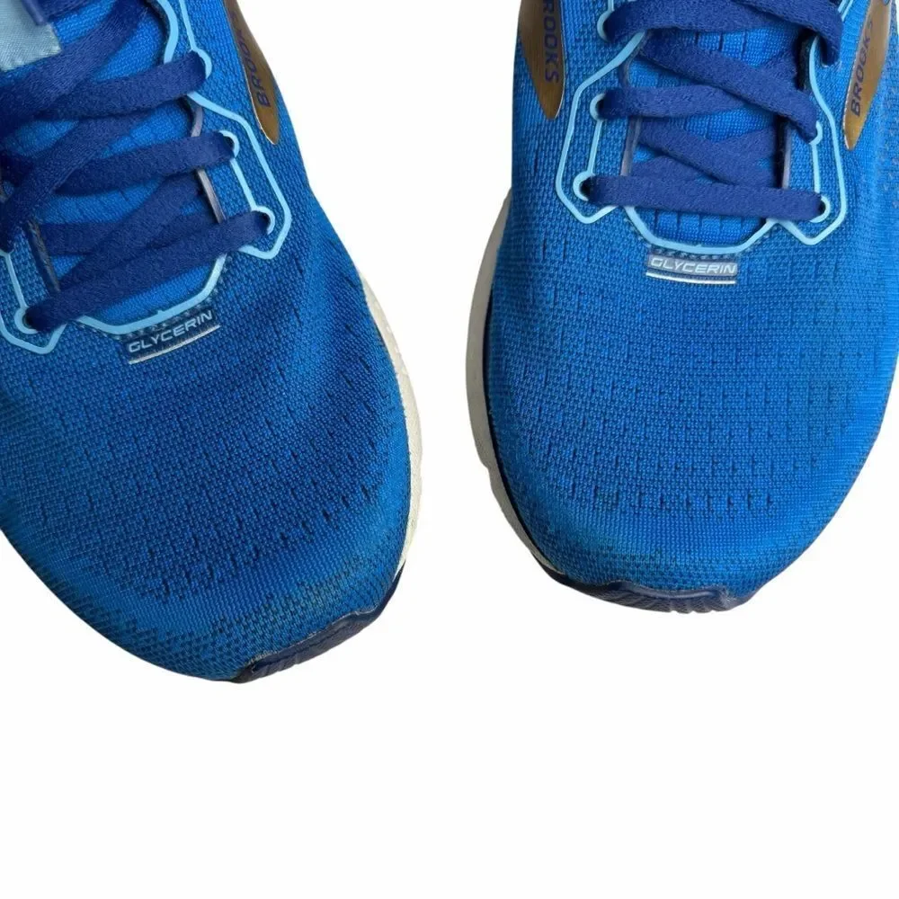 BROOKS Mens Sneakers Glycerin 18 Blue Running Shoes size 8.5